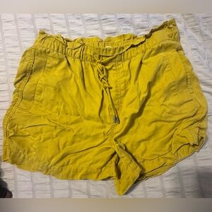 LOFT High Waist Yellow Women's Shorts